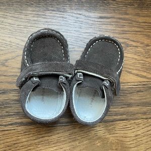 Pediped Brown Suede Moccasin Crib Shoes - 12-18 mo
